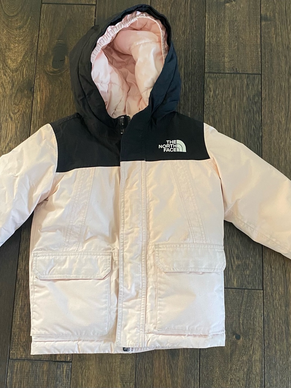 The North Face Pink and Black Hooded Dry Vent Coat